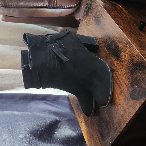 Black suade Booties - Picture 1 of 2